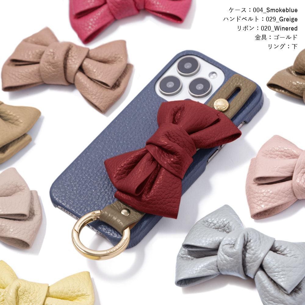 Genuine leather 32 colors Italian shrink leather double ribbon with hand belt back case AQUOS series