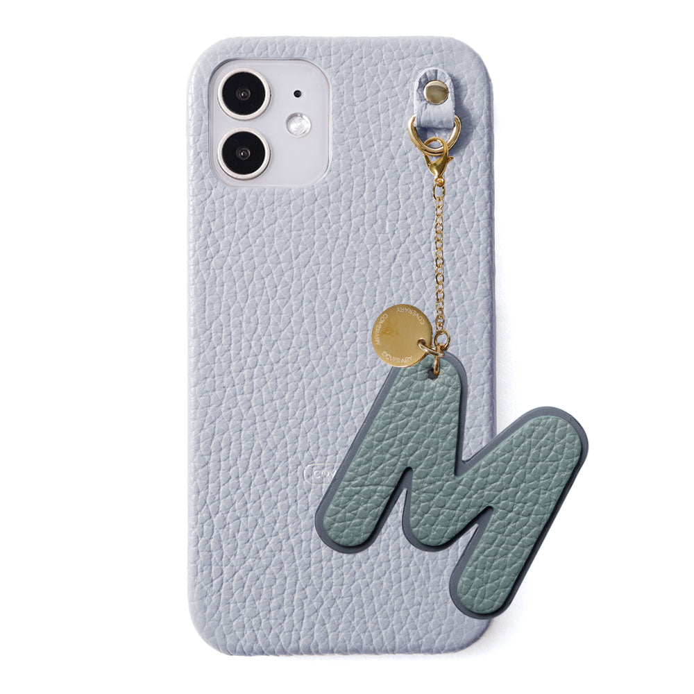 Genuine leather 32 colors Italian shrink leather BIG layer initial charm back case iPhone series