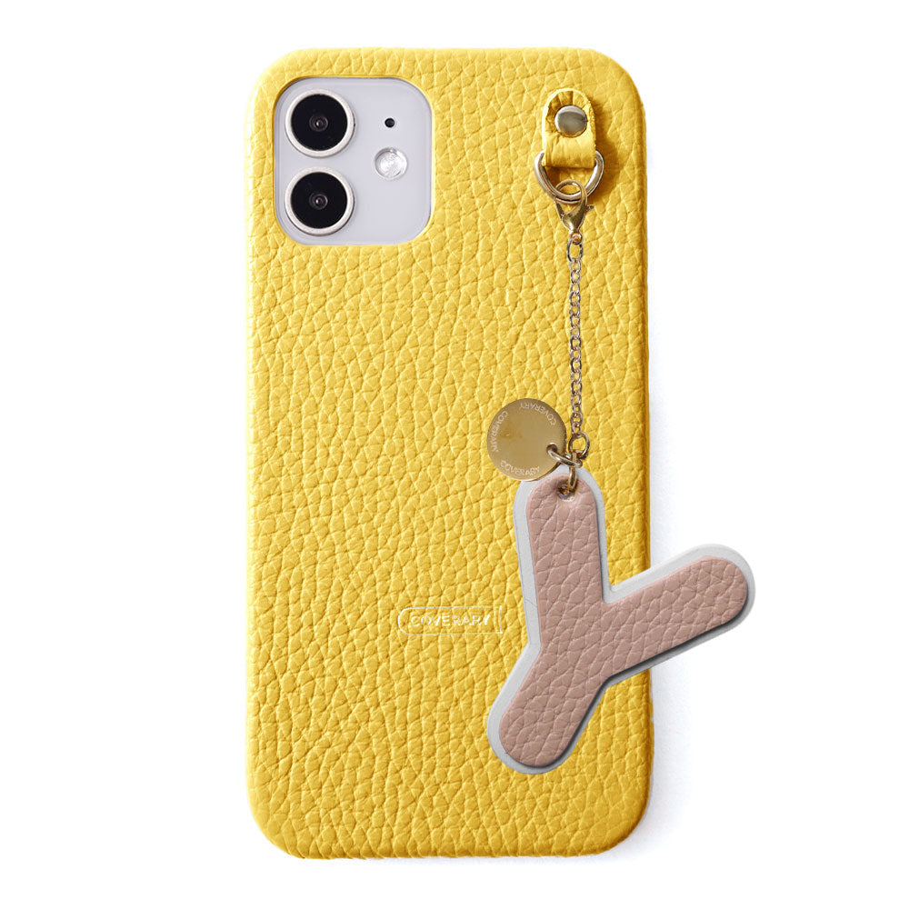 Genuine leather 32 colors Italian shrink leather BIG layer initial charm back case Google Pixel series