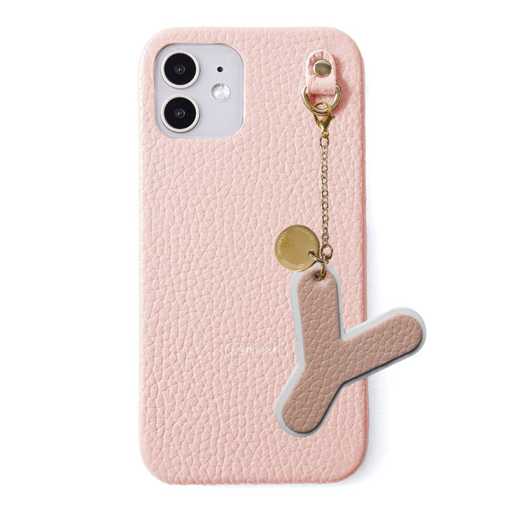 Genuine leather 32 colors Italian shrink leather BIG layer initial charm back case Google Pixel series