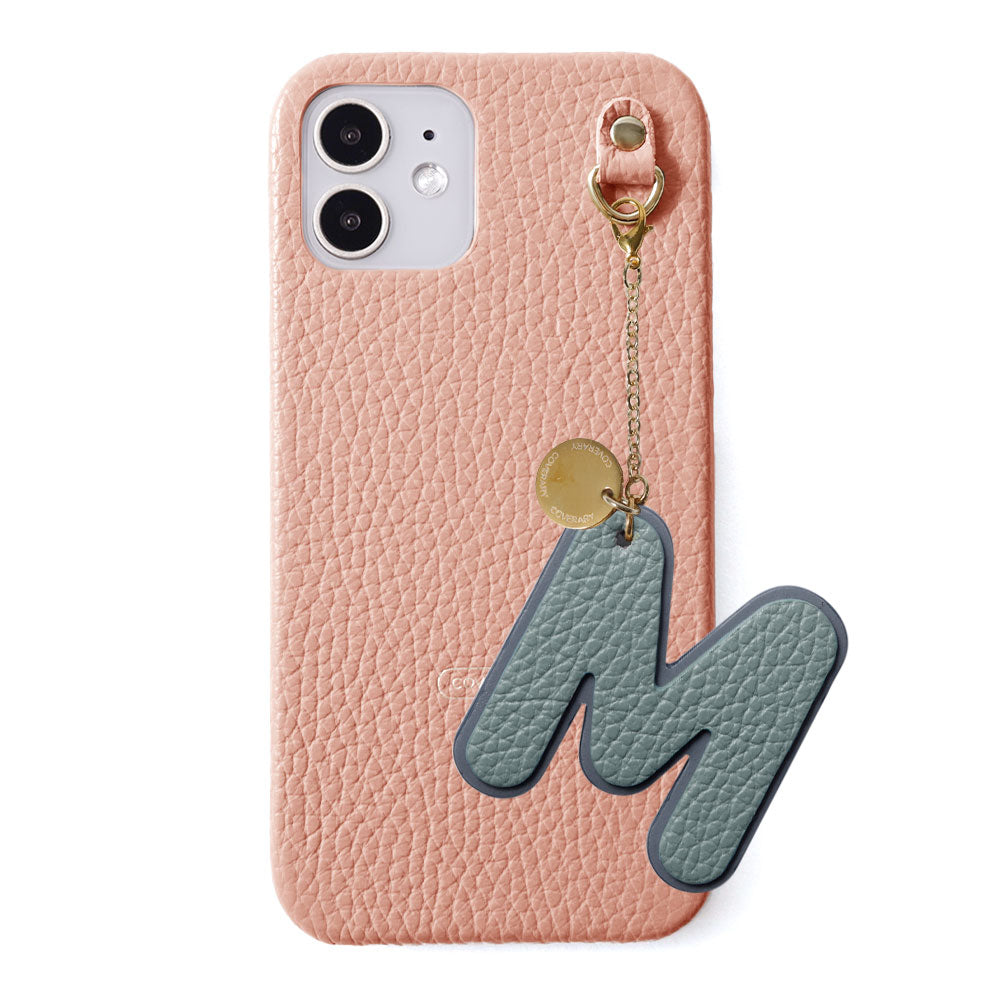 Genuine leather 32 colors Italian shrink leather BIG layer initial charm back case Google Pixel series