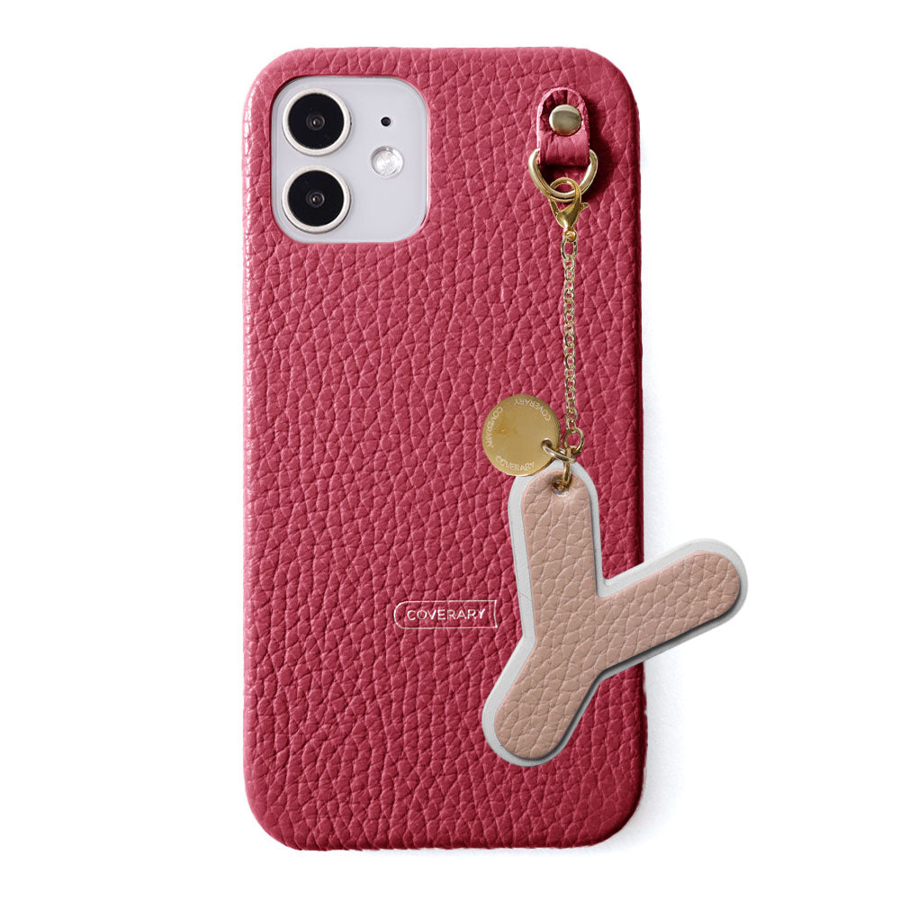 Genuine leather 32 colors Italian shrink leather BIG layer initial charm back case Google Pixel series