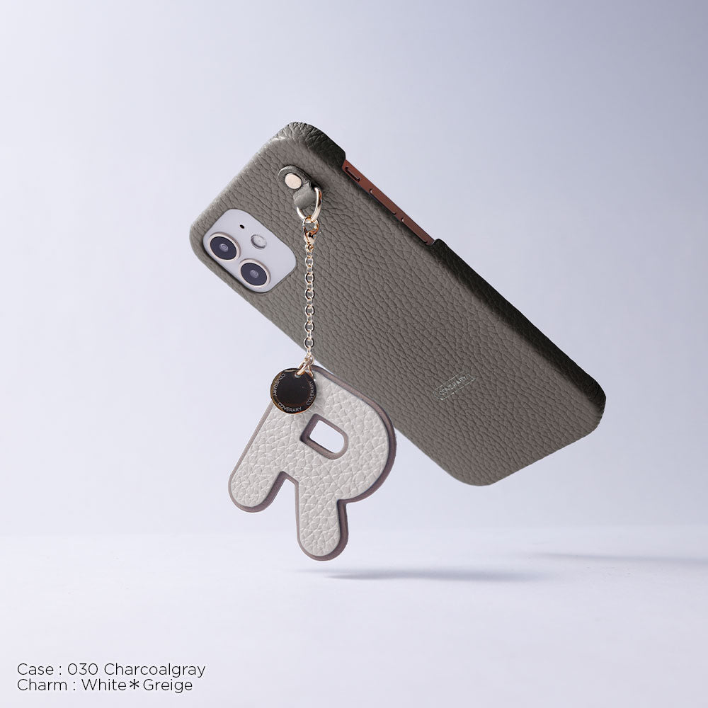 Genuine leather 32 colors Italian shrink leather BIG layer initial charm back case Google Pixel series