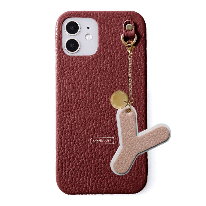 Genuine leather 32 colors Italian shrink leather BIG layer initial charm back case Google Pixel series