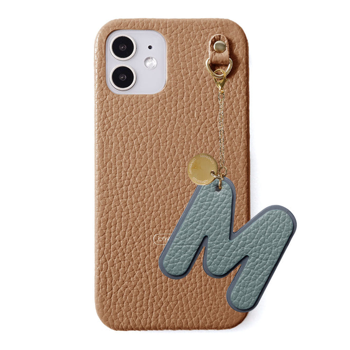 Genuine leather 32 colors Italian shrink leather BIG layer initial charm back case Google Pixel series