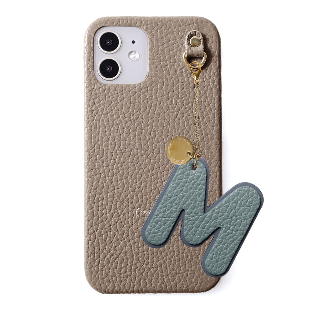 Genuine leather 32 colors Italian shrink leather BIG layer initial charm back case Google Pixel series