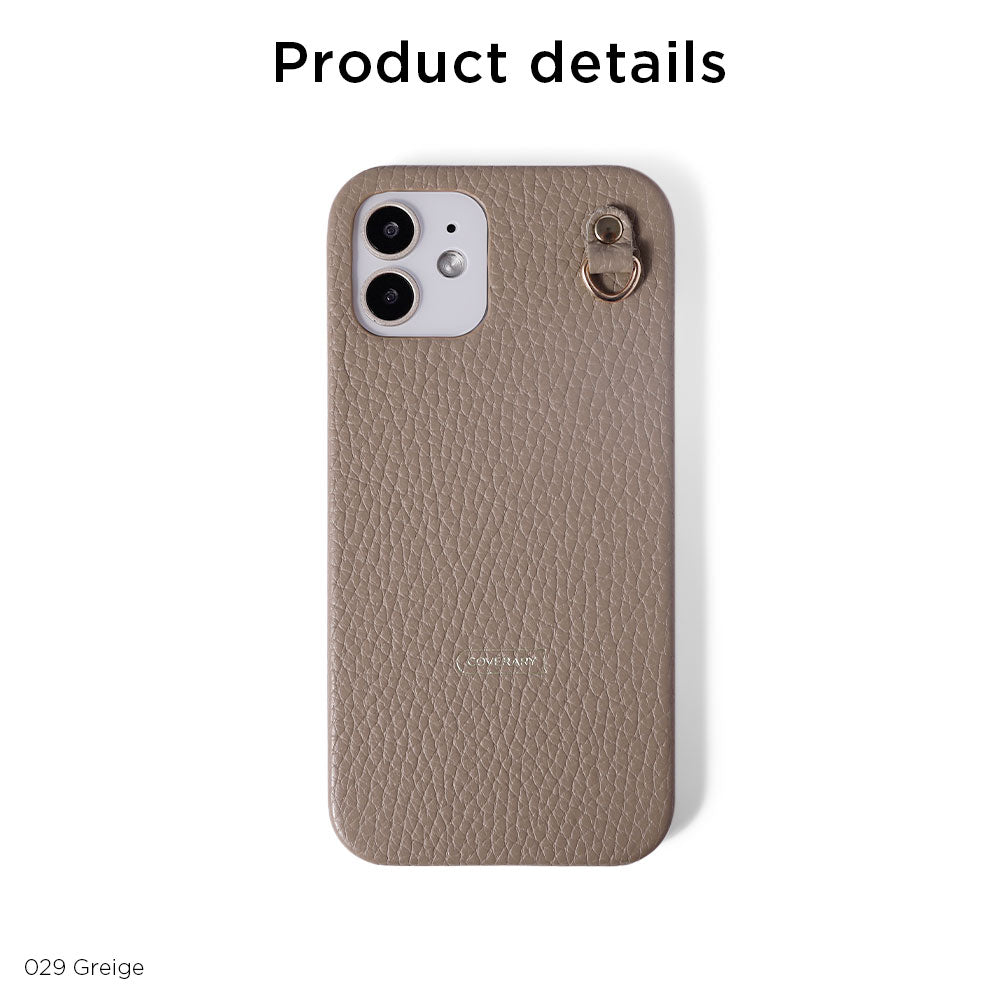 Genuine leather 32 colors Italian shrink leather BIG layer initial charm back case iPhone series