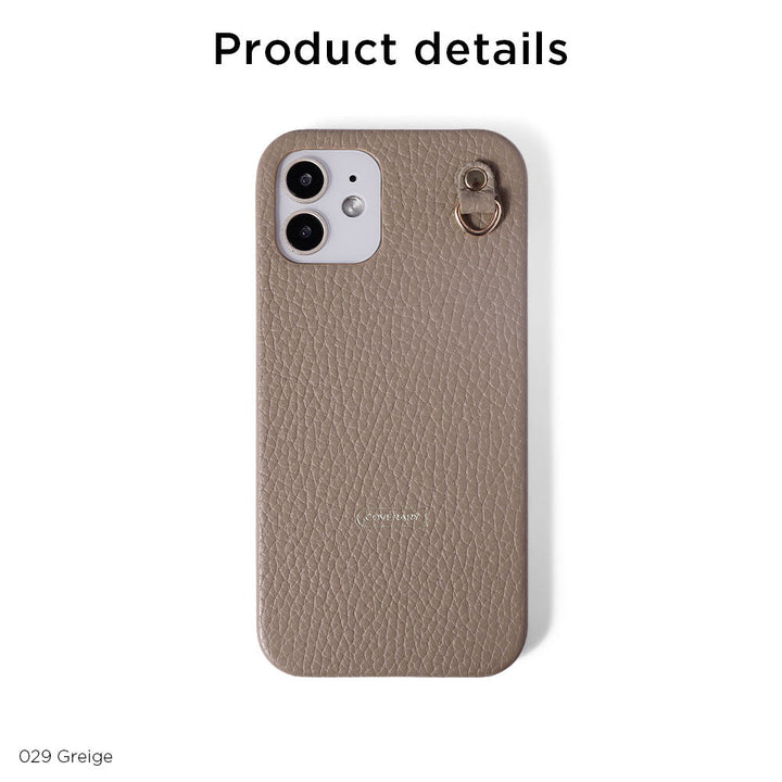 Genuine leather 32 colors Italian shrink leather BIG layer initial charm back case iPhone series