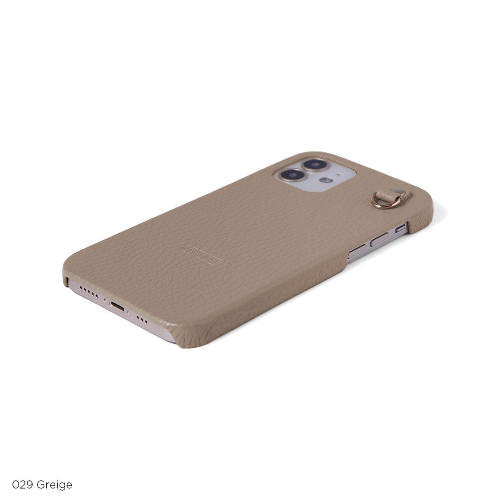 Genuine leather 32 colors Italian shrink leather BIG layer initial charm back case iPhone series