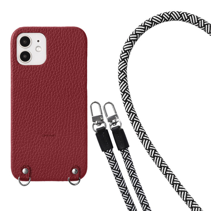 本革 32色 イタリアンシュリンクレザー 8mmロープショルダーストラップ付き 背面ケース Xperiaシリーズ