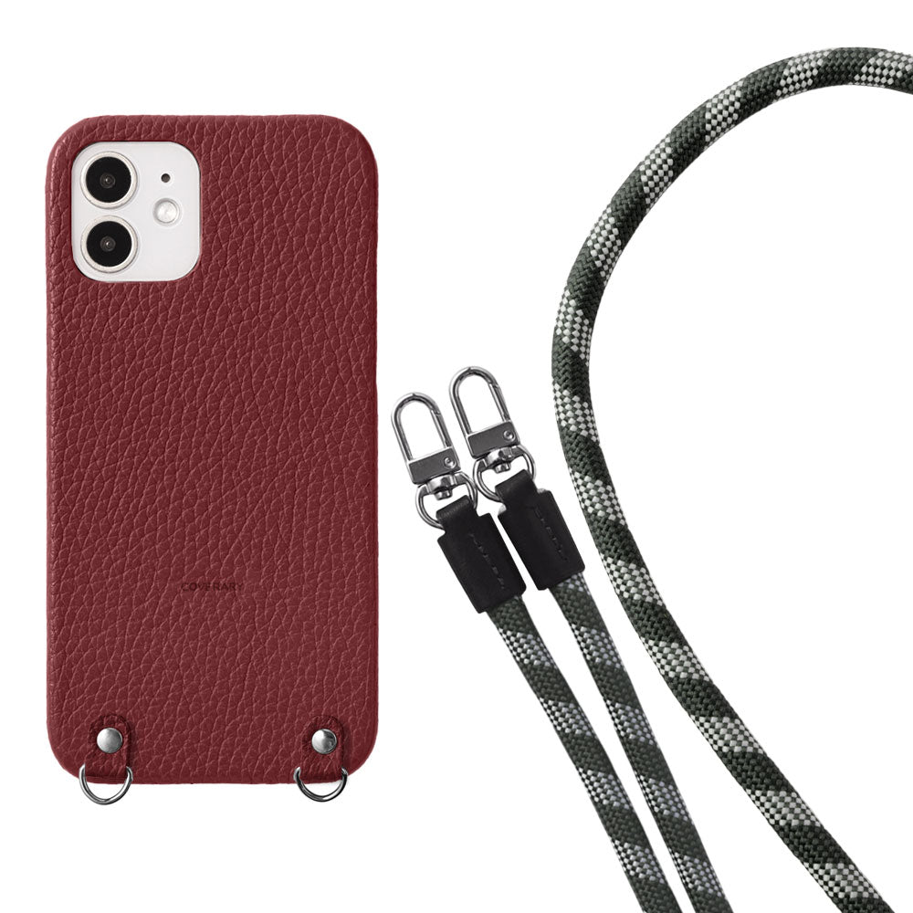 本革 32色 イタリアンシュリンクレザー 8mmロープショルダーストラップ付き 背面ケース Xperiaシリーズ