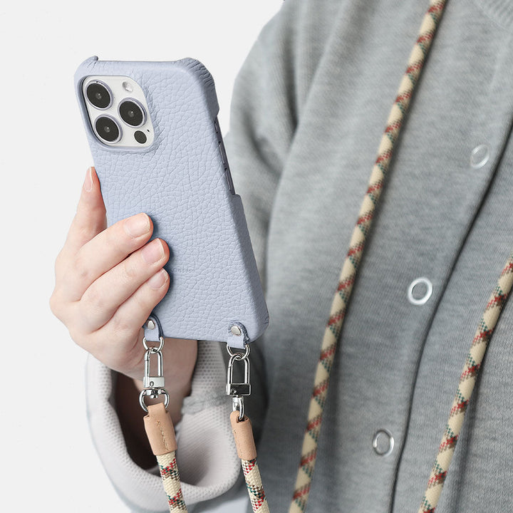 本革 32色 イタリアンシュリンクレザー 8mmロープショルダーストラップ付き 背面ケース Google Pixelシリーズ