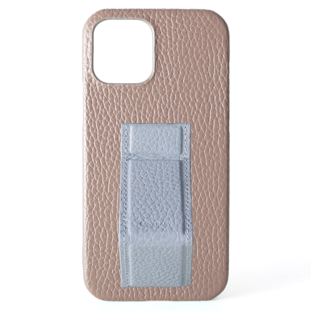 Genuine leather 32 colors Italian shrink leather with stand hand belt back case (adhesive type) AQUOS series