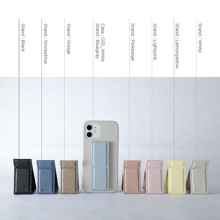 Genuine leather 32 colors Italian shrink leather with stand hand belt back case (adhesive type) AQUOS series
