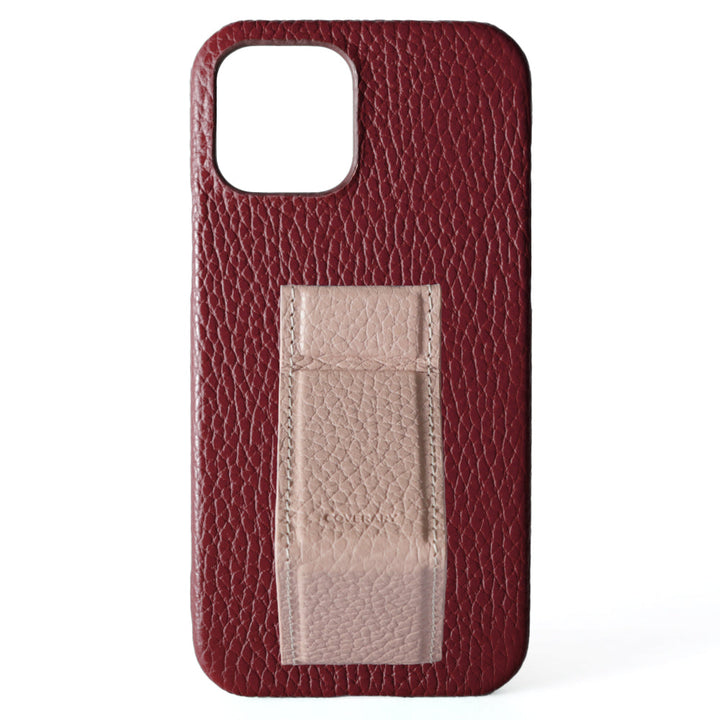 Genuine leather 32 colors Italian shrink leather with stand hand belt back case (adhesive type) AQUOS series