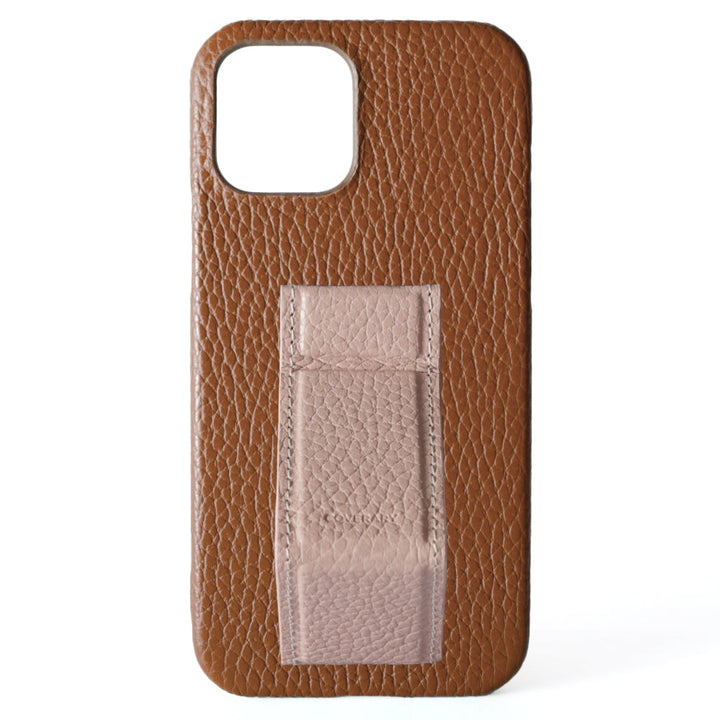 Genuine leather 32 colors Italian shrink leather with stand hand belt back case (adhesive type) AQUOS series