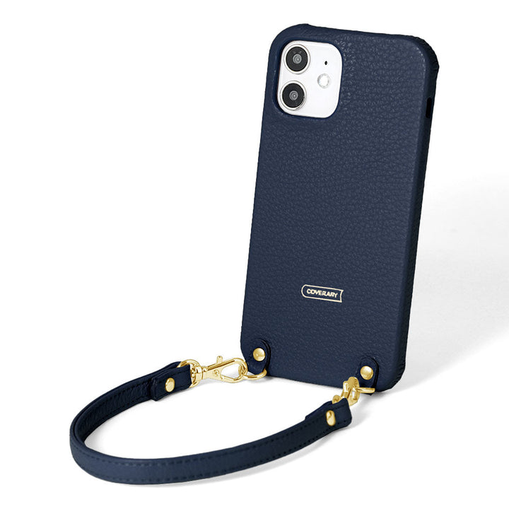 本革 32色 イタリアンシュリンクレザー ショートストラップ付き 背面ケース AQUOSシリーズ