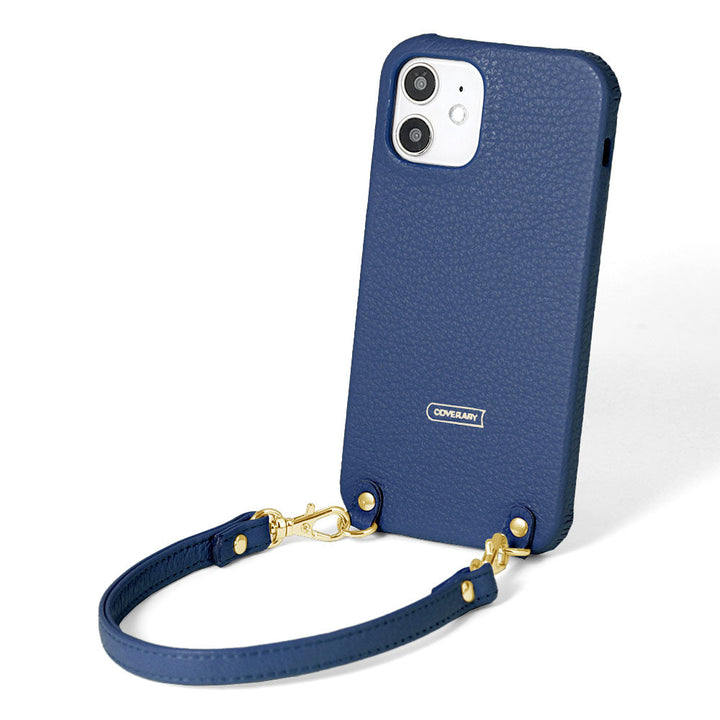 本革 32色 イタリアンシュリンクレザー ショートストラップ付き 背面ケース AQUOSシリーズ