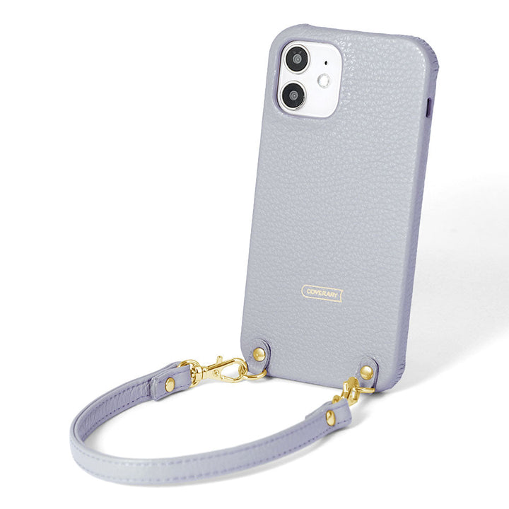 本革 32色 イタリアンシュリンクレザー ショートストラップ付き 背面ケース AQUOSシリーズ