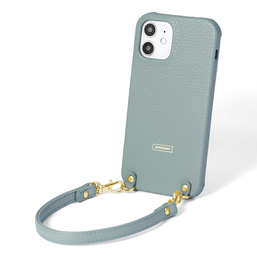 本革 32色 イタリアンシュリンクレザー ショートストラップ付き 背面ケース AQUOSシリーズ