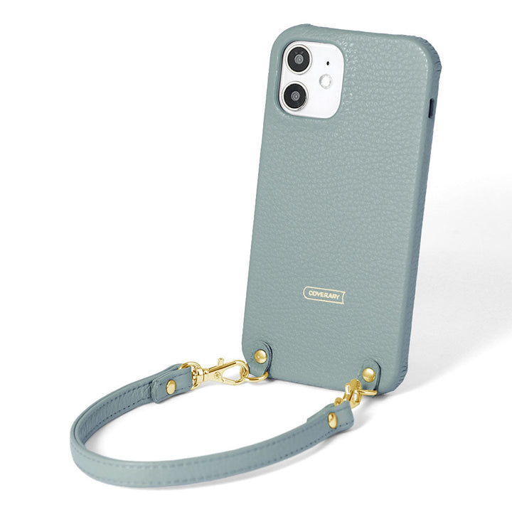 本革 32色 イタリアンシュリンクレザー ショートストラップ付き 背面ケース AQUOSシリーズ