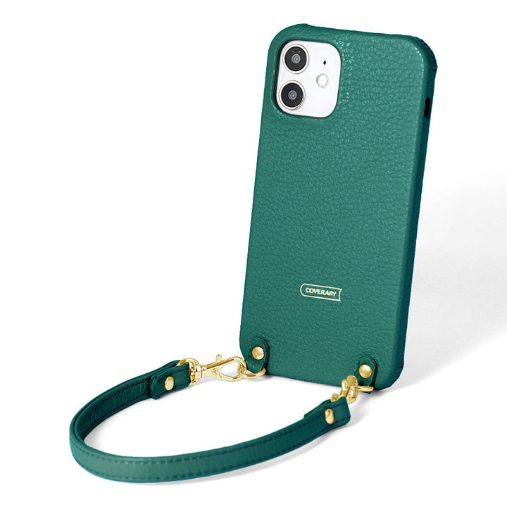 本革 32色 イタリアンシュリンクレザー ショートストラップ付き 背面ケース AQUOSシリーズ