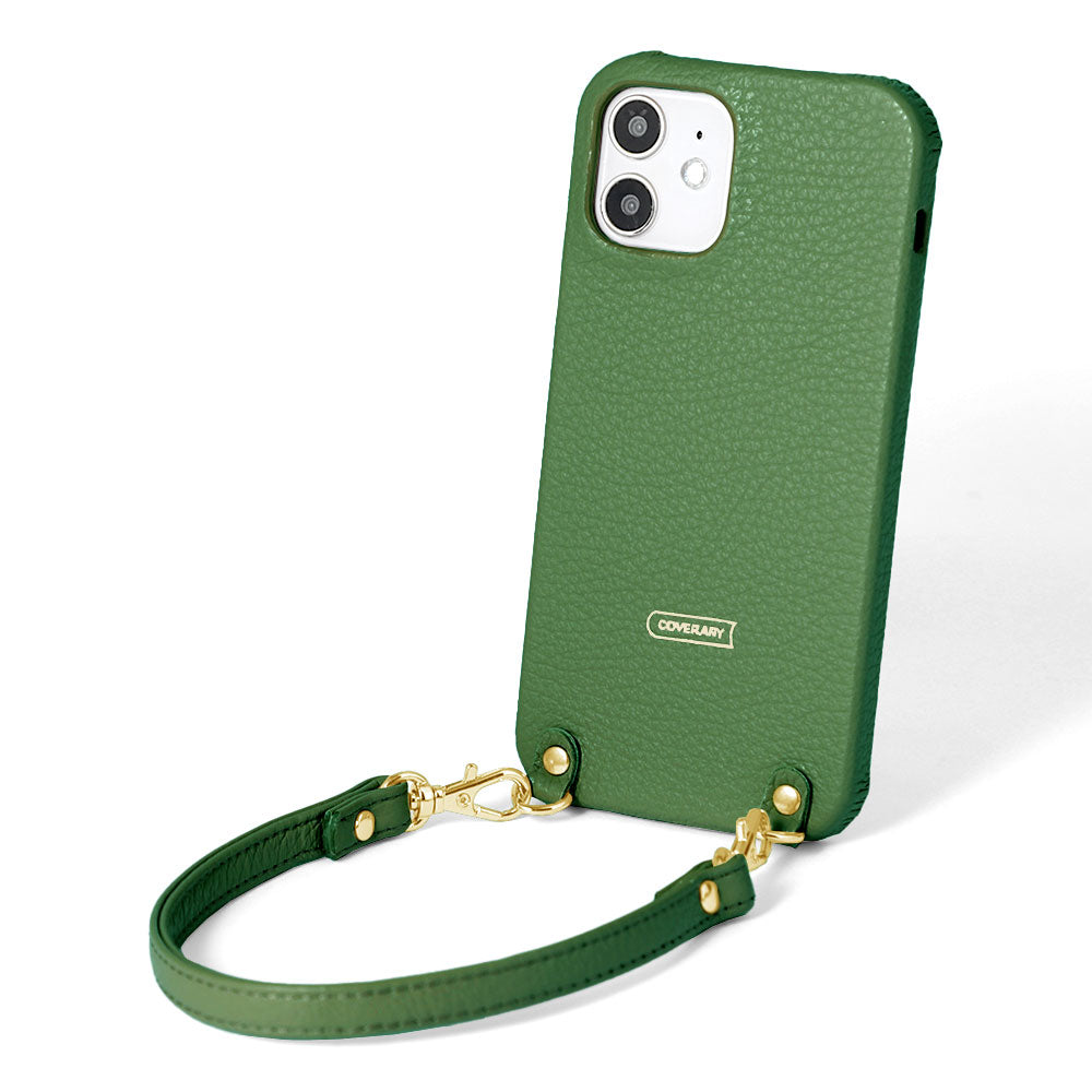 本革 32色 イタリアンシュリンクレザー ショートストラップ付き 背面ケース AQUOSシリーズ