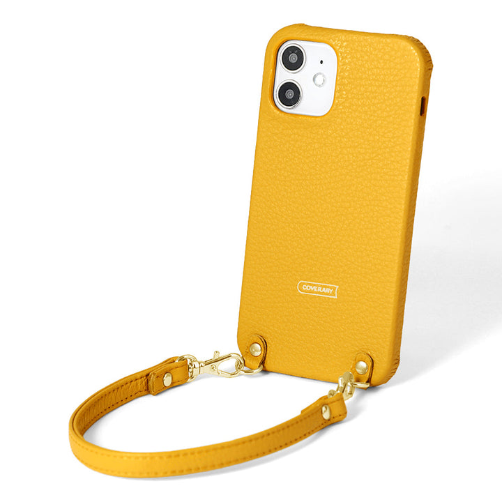 本革 32色 イタリアンシュリンクレザー ショートストラップ付き 背面ケース AQUOSシリーズ