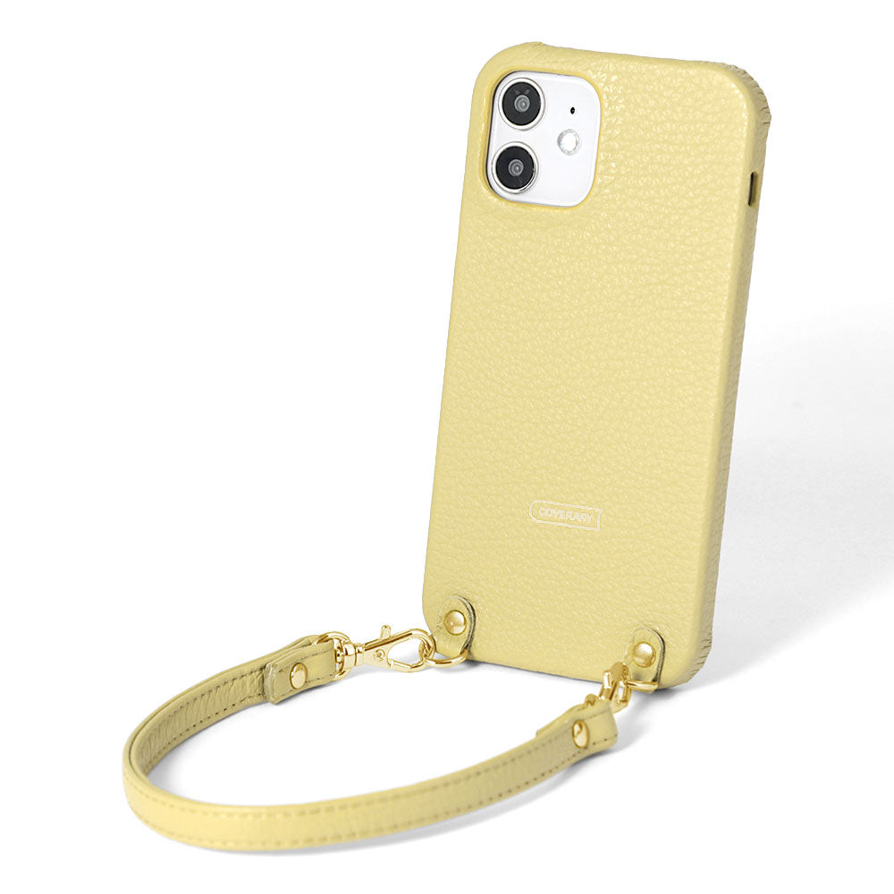 本革 32色 イタリアンシュリンクレザー ショートストラップ付き 背面ケース AQUOSシリーズ