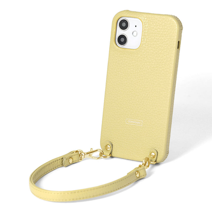 本革 32色 イタリアンシュリンクレザー ショートストラップ付き 背面ケース AQUOSシリーズ