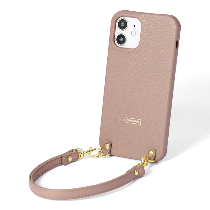 本革 32色 イタリアンシュリンクレザー ショートストラップ付き 背面ケース AQUOSシリーズ