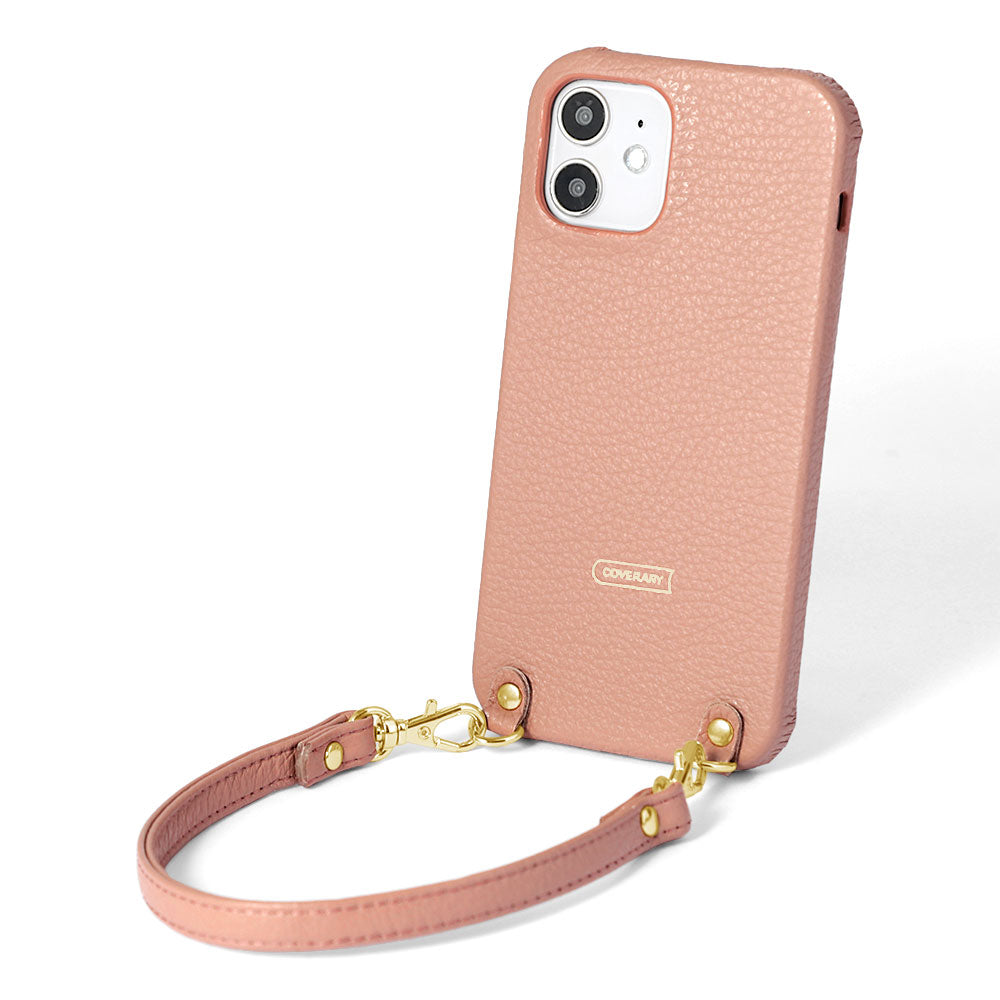 本革 32色 イタリアンシュリンクレザー ショートストラップ付き 背面ケース AQUOSシリーズ