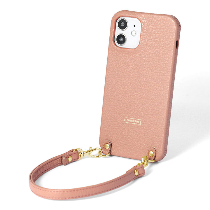 本革 32色 イタリアンシュリンクレザー ショートストラップ付き 背面ケース AQUOSシリーズ