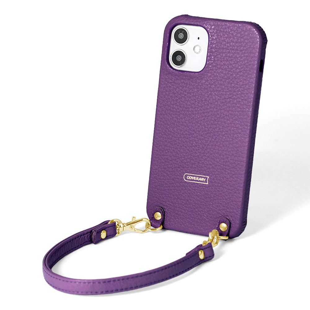 本革 32色 イタリアンシュリンクレザー ショートストラップ付き 背面ケース AQUOSシリーズ