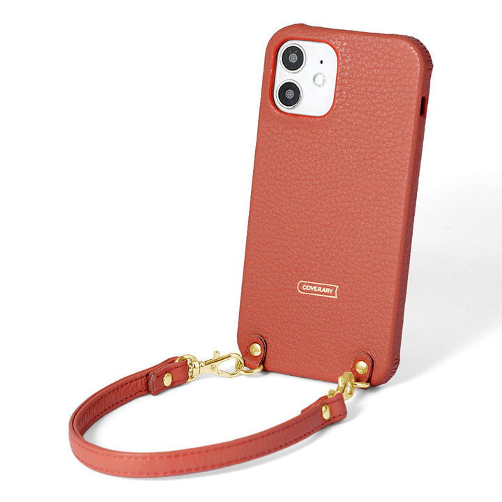 本革 32色 イタリアンシュリンクレザー ショートストラップ付き 背面ケース AQUOSシリーズ