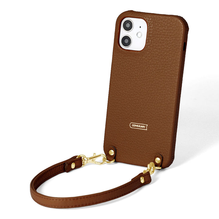 本革 32色 イタリアンシュリンクレザー ショートストラップ付き 背面ケース AQUOSシリーズ