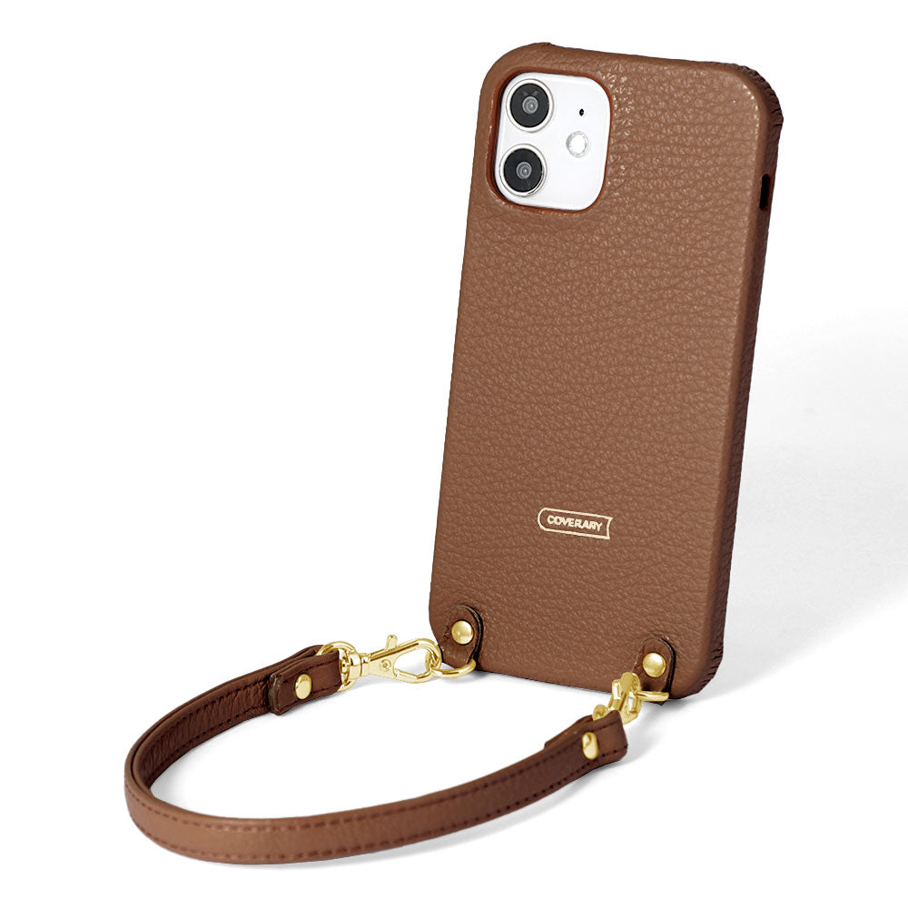 本革 32色 イタリアンシュリンクレザー ショートストラップ付き 背面ケース AQUOSシリーズ