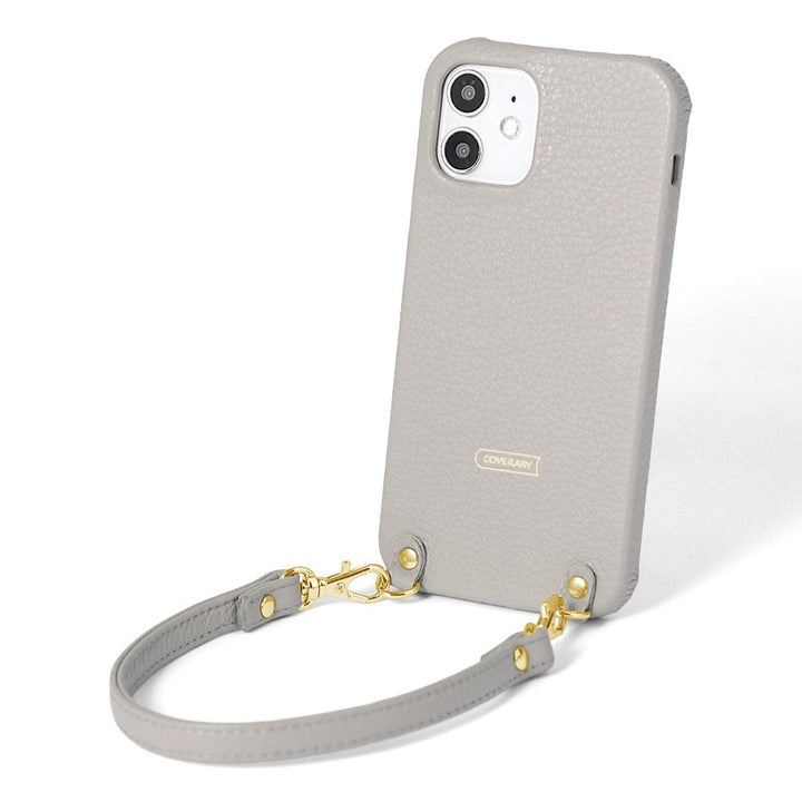 本革 32色 イタリアンシュリンクレザー ショートストラップ付き 背面ケース AQUOSシリーズ