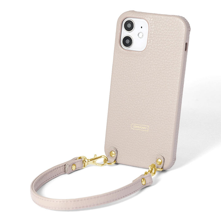 本革 32色 イタリアンシュリンクレザー ショートストラップ付き 背面ケース AQUOSシリーズ