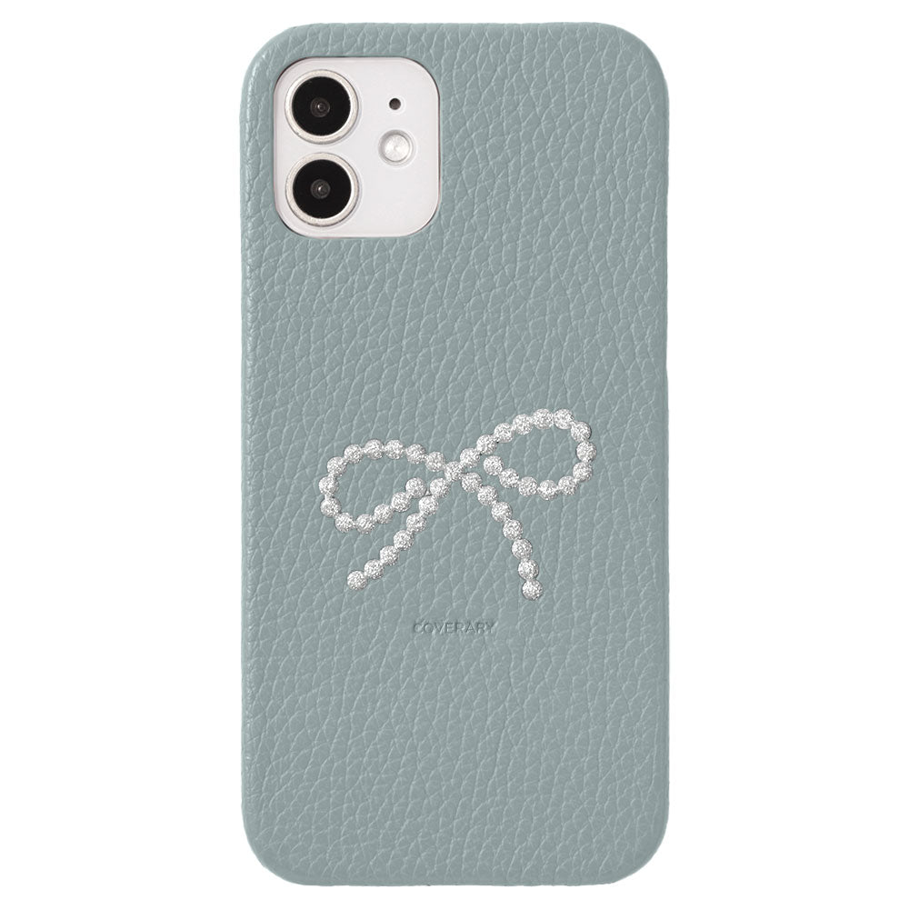 本革 32色 イタリアンシュリンクレザー スティックリボンデコ 背面ケース