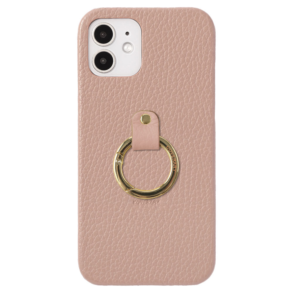 本革 32色 イタリアンシュリンクレザー 一体型スマホリング付き 背面ケース Xperiaシリーズ