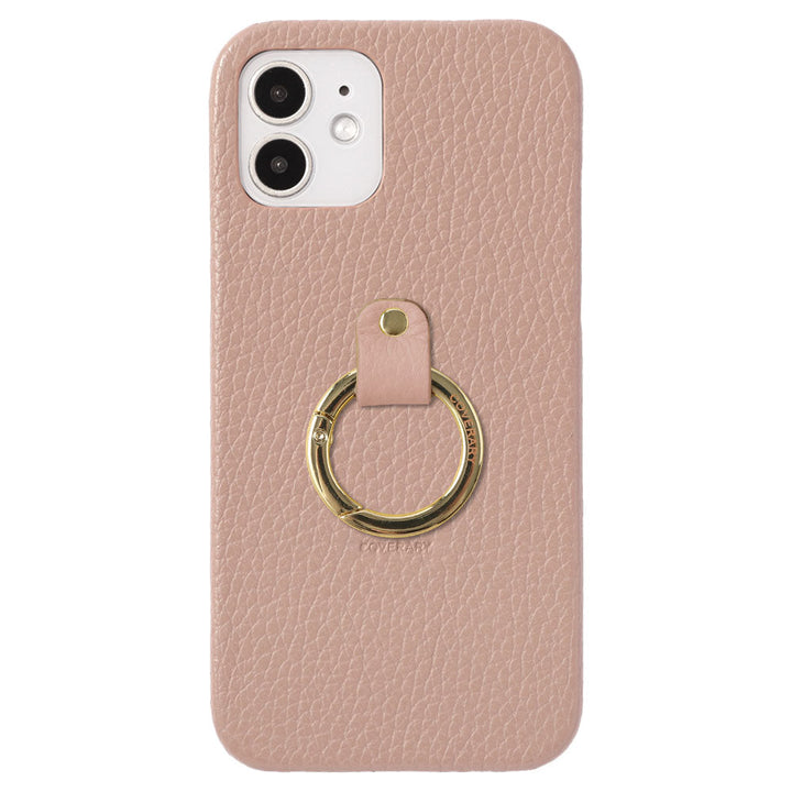 本革 32色 イタリアンシュリンクレザー 一体型スマホリング付き 背面ケース Xperiaシリーズ