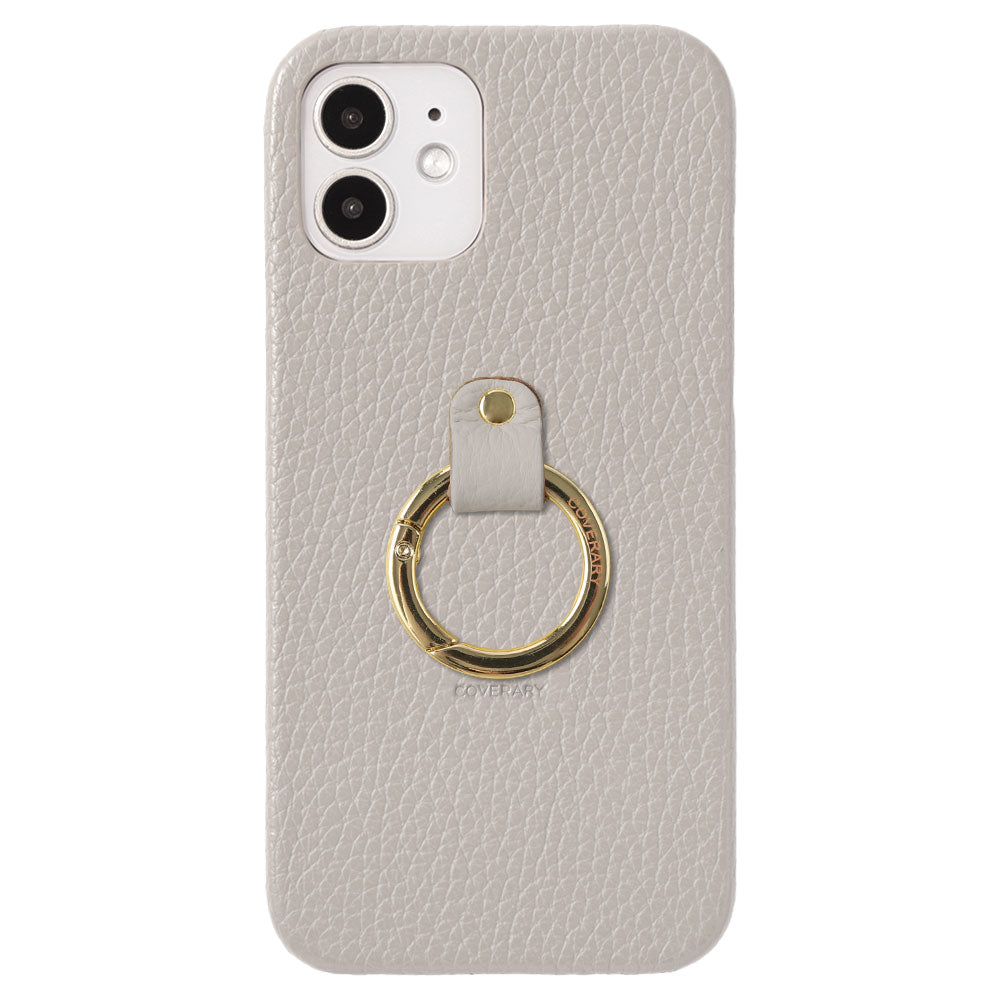 本革 32色 イタリアンシュリンクレザー 一体型スマホリング付き 背面ケース Xperiaシリーズ