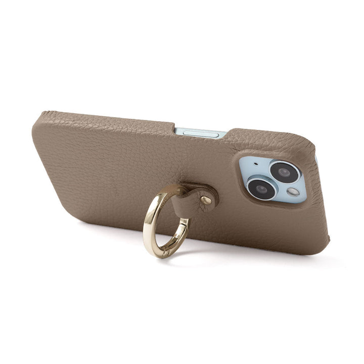 本革 32色 イタリアンシュリンクレザー 一体型スマホリング付き 背面ケース Xperiaシリーズ