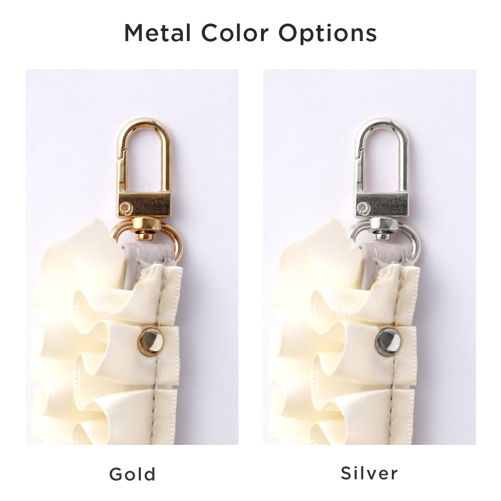 Genuine leather 32 colors Italian shrink leather with satin frill short strap back case AQUOS series