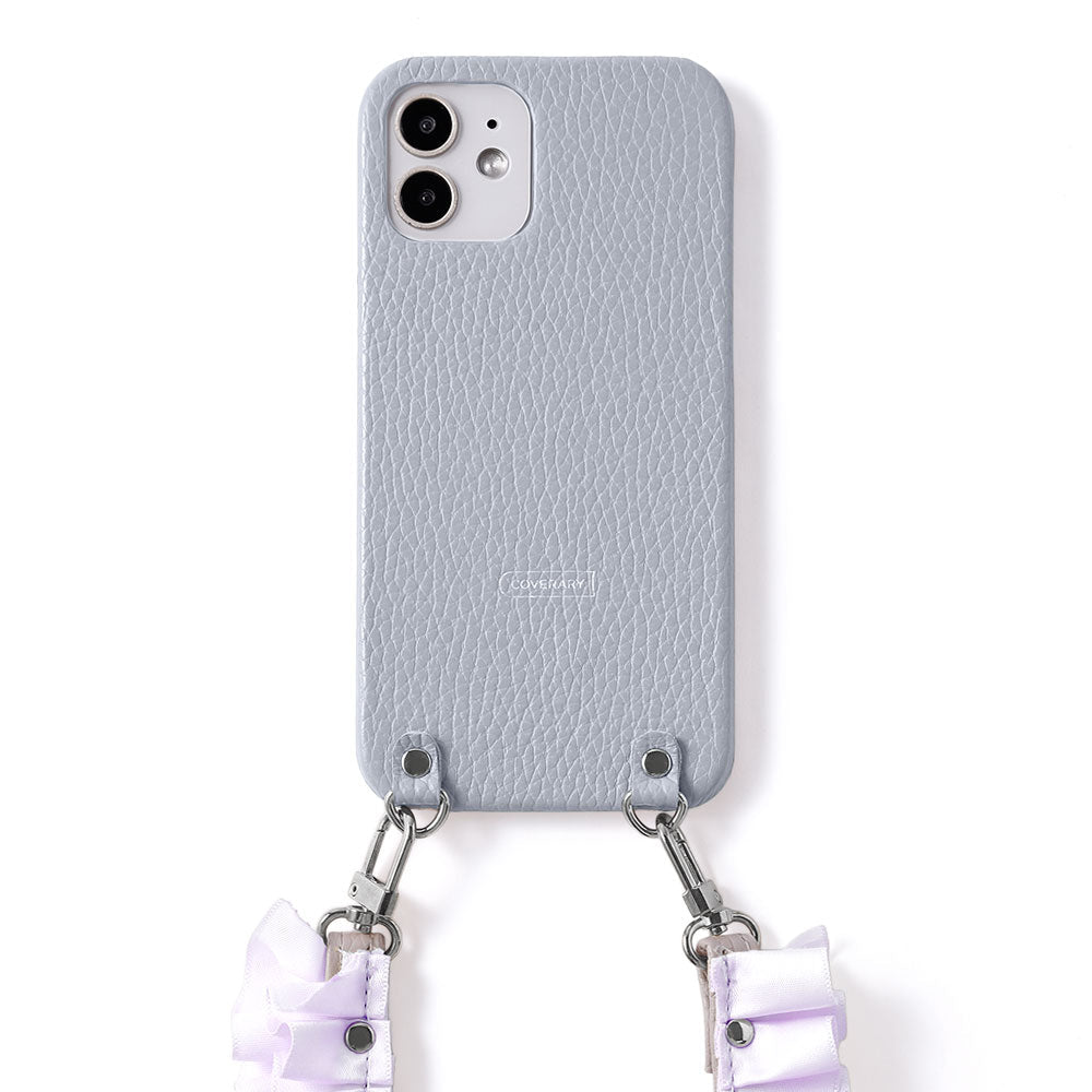 本革 32色 イタリアンシュリンクレザー サテンフリルショートストラップ付き 背面ケース Google Pixelシリーズ