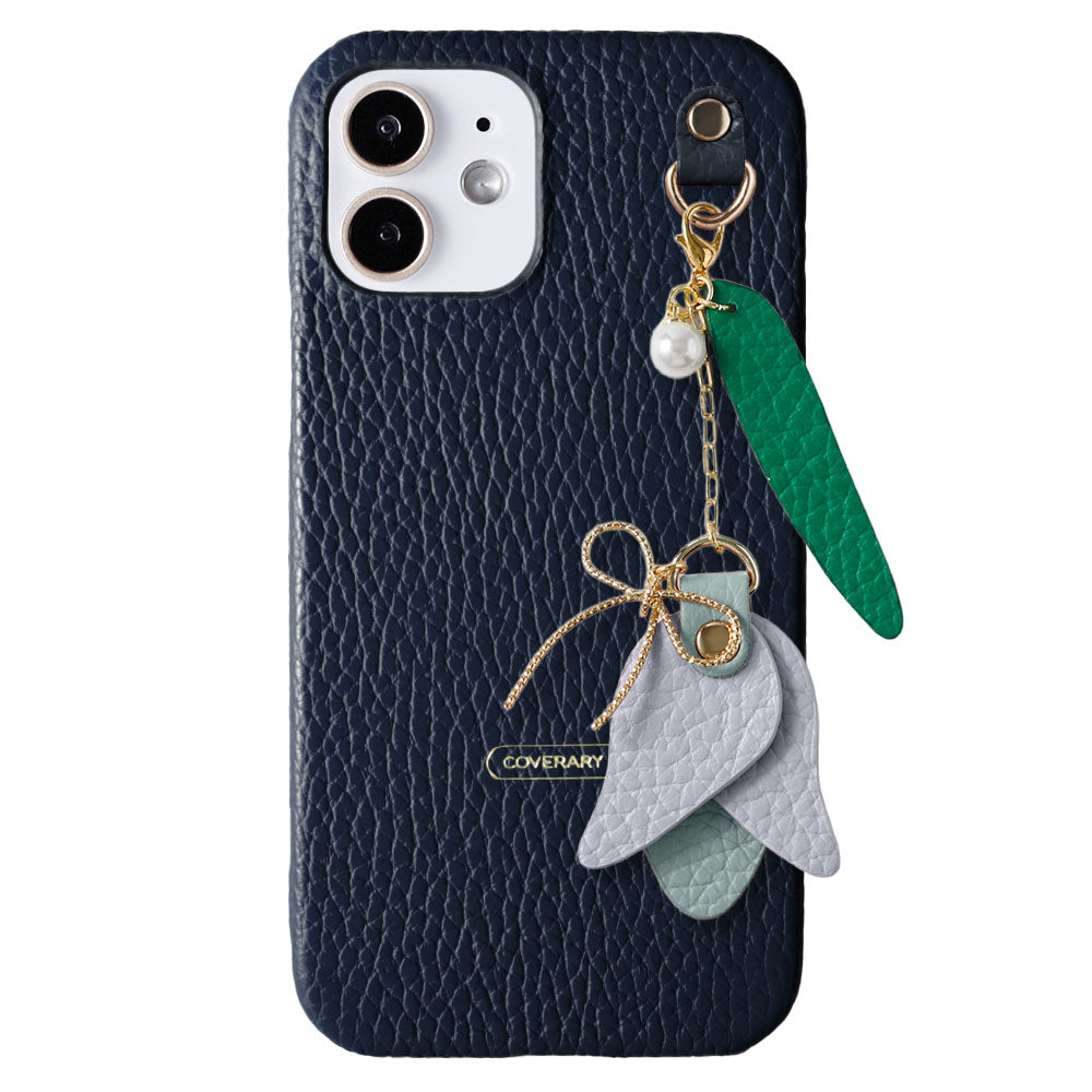 Genuine leather 32 colors Italian shrink leather tulip charm back case Galaxy series