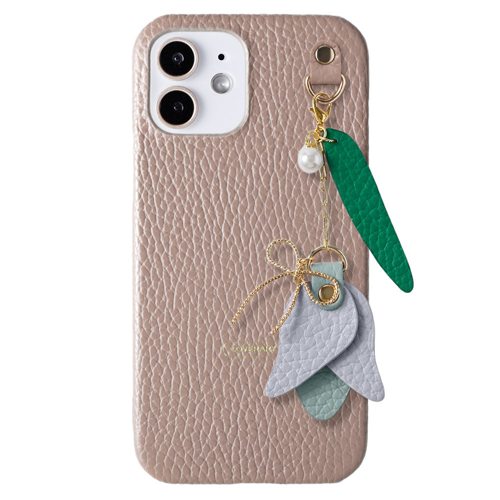 Genuine leather 32 colors Italian shrink leather tulip charm back case Galaxy series