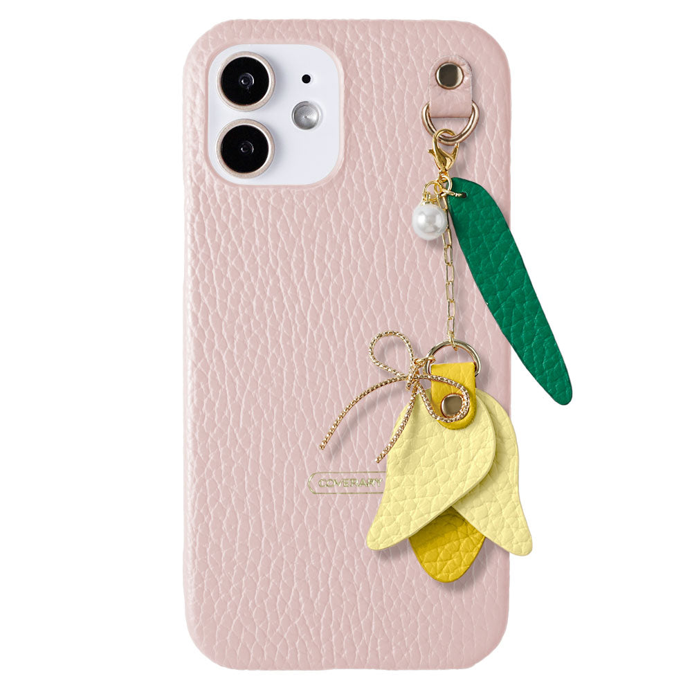 Genuine leather 32 colors Italian shrink leather tulip charm back case Galaxy series