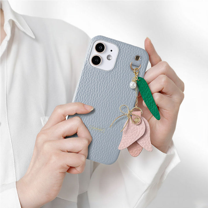 Genuine leather 32 colors Italian shrink leather tulip charm back case Xperia series